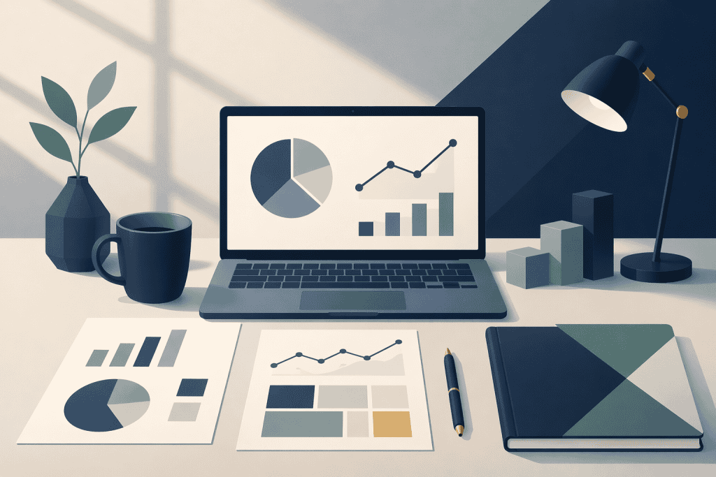 CFO services image showing financial analysis and data visualization for strategic decision-making.