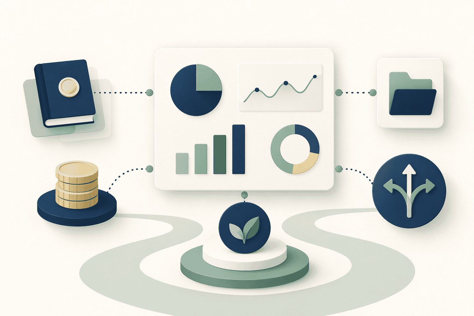 Business analytics and financial data visualization for virtual CFO services.