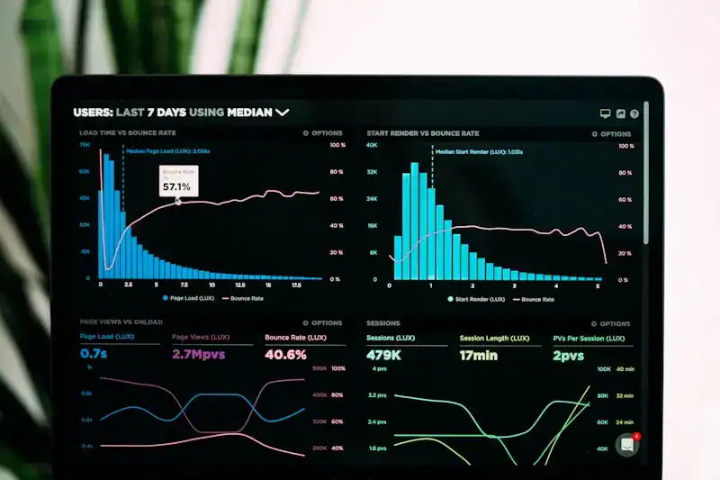 Digital dashboard displaying cash flow forecasting and financial analytics.
